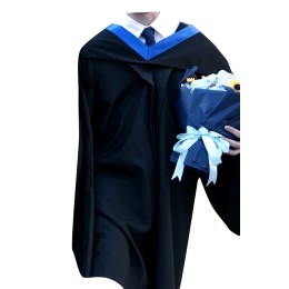 Customized Shue Yan University graduation robe HKSYU University of Hong Kong dark blue one-sided shawl graduation ceremony black graduation robe DA583 Customized Shue Yan University graduation robe HKSYU University of Hong Kong dark blue one-sided shawl graduation ceremony black graduation robe DA583